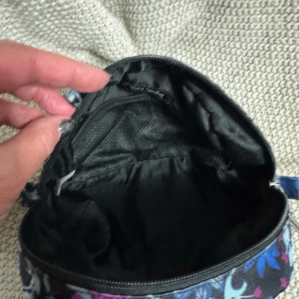Vera Bradley Medium Cosmetic Bag in the Perennials Noir‎ pattern